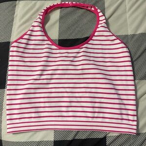 cutie striped halter tank top